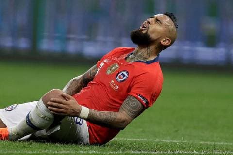 Arturo Vidal of Chile reacts during the Copa America 2019 quarter-finals soccer match between Colombia and Chile, at Arena Corinthians Stadium in Sao Paulo, Brazil, 28 June 2019. Colombia vs. Chile !ACHTUNG: NUR REDAKTIONELLE NUTZUNG!  Copyright: xFernandoxBizerrax SCA2097 20190629-636973713569185469