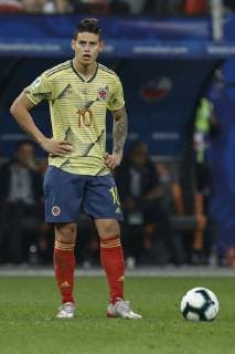 Colombia vs. Chile SÃO PAULO, SP - 28.06.2019: COLOMBIA VS. CHILE - James Rodriguez during a match between Colombia and Chile, valid for the quarterfinals of the Copa América 2019, held this Friday (28) at the Corinthians Arena in São Paulo, SP. (Photo: Ricardo Moreira Fotoarena) x1755006x  RicardoxMoreira