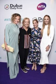 Katerina Siniakova, Martina Navratilova, Chris Evert and Caroline Wozniacki at the WTA Summer Party 2019 at Jumeirah Carlton Tower Hotel London, 28 06 2019  Foto:xS.xVasx xFuturexImage