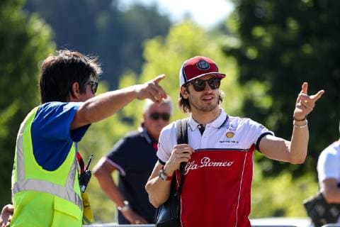 FORMULA 1 - GP of Austria 2019 SPIELBERG,AUSTRIA,29.JUN.19 - MOTORSPORTS, FORMULA 1 - Grand Prix of Austria, Red Bull Ring, side event, Styrian Green Carpet. Image shows Antonio Giovinazzi (ITA Alfa Romeo). GEPAxpictures xMaticxKlansek