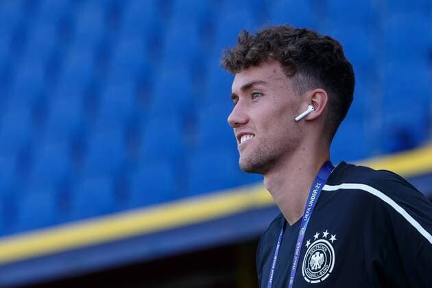 Bologna, Italy, 27 06 2019, UEFA U 21 European Championship Italy 2019, semi-final, Germany Romania, Luca Waldschmidt GER watching Bologna Stadium Renato Dall Ara Italy eu images 01048 184569 eu-images-048