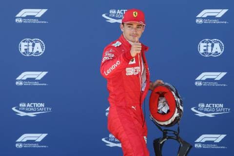 Pole Position 1 Place in Qualification, Charles Leclerc MCO 16 , Scuderia Ferrari Mission Winnow , Formula 1 Austrian Grand Prix, Formula 1, Grand Prix of Austria at Red Bull Ring on June 29, 2019 in Spielberg, Austria