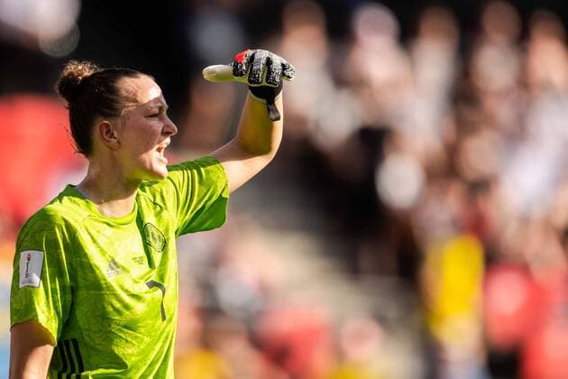 190629 Goalkeeper Almuth Schult of Germany during the FIFA World Cup quarter final between Germany and Sweden on June 29, 2019 in Rennes Photo Simon Hastegard Image Source Code SH 180094 bbeng soccer football soccer ladies women women france france world cup world championships 2019 world championship world championship fifa women s world cup 2019 world cup quartz final knockout stage sweden sweden germany germany,  Copyright: SIMONxHASTEGARD BB190629SH069
