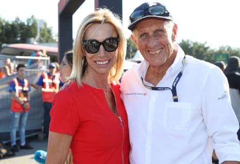 FORMULA 1 - GP of Austria 2019 SPIELBERG,AUSTRIA,29.JUN.19 - MOTORSPORTS, FORMULA 1 - Grand Prix of Austria, Red Bull Ring, Legends Parade. Image shows Anita Gerhardter and Hans-Joachim Stuck. GEPAxpictures xAndreasxPranter