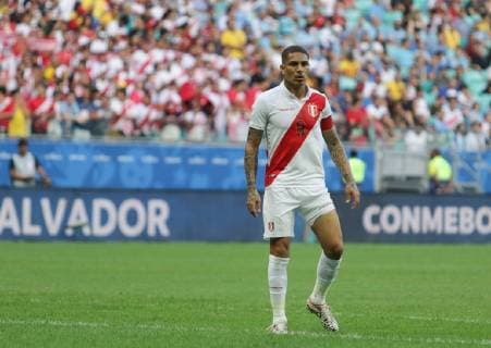 Uruguay vs Peru SALVADOR, BA - 29.06.2019: URUGUAY VS PERU - Paolo Guerrero, during a match between Uruguay and Peru, valid for the quarterfinals of the Copa America 2019, held this Saturday (29) at the Fonte Nova Arena in Salvador, Bahia, Brazil. (Photo: Tiago Caldas Fotoarena) x1755489x  TiagoxCaldas