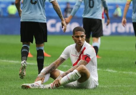 Uruguay vs Peru SALVADOR, BA - 29.06.2019: URUGUAY VS PERU - Paolo Guerrero, during a match between Uruguay and Peru, valid for the quarterfinals of the Copa America 2019, held this Saturday (29) at the Fonte Nova Arena in Salvador, Bahia, Brazil. (Photo: Tiago Caldas Fotoarena) x1755516x  TiagoxCaldas