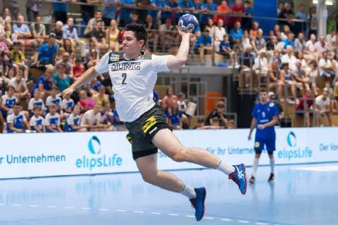 Kloten, Germany 29 June 2019 Handball, DHB U21 international Airport Trophy Germany vs. France Moritz Strosack Germany HBW Balingen Kloten Sporthalle Ruebisbach Switzerland