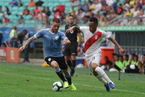 Uruguay vs Peru SALVADOR, BA - 29.06.2019: URUGUAY VS PERU - Cueva, during a match between Uruguay and Peru, valid for the quarterfinals of the Copa América 2019, held this Saturday (29) at the Fonte Nova Arena in Salvador, Bahia, Brazil. (Photo: Tiago Caldas Fotoarena) x1755544x  TiagoxCaldas