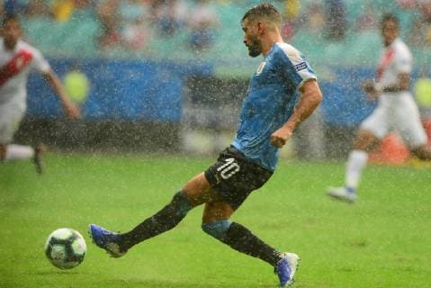 29th June, 2019, Arena Fonte Nova Stadium, Salvador, Brazil; Copa America International football tournament, Peru versus Uruguay; Giorgian De Arrascaeta of Uruguay  ActionPlus12149296 AndersonxStevens