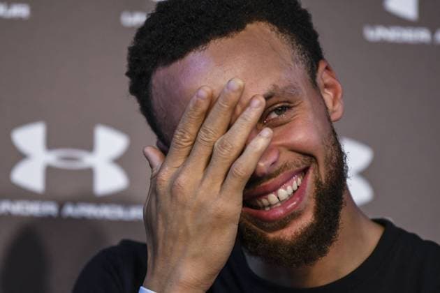 NBA, Basketball Herren, USA star Stephen Curry of Golden State Warriors attends a press conference, PK, Pressekonferenz for the 2019 Under Armour Basketball Asia Tour in Shanghai, China, 29 June 2019. Stephen Curry meets press for 2019 Under Armour Basketball Asia Tour  bjl11478612