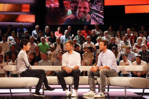 DUNJA HAYALI, KEVIN KRAWIETZ, ANDREAS MIES DAS AKTUELLE SPORTSTUDIO ZDF MAINZ 