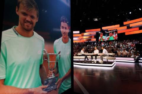 DUNJA HAYALI, KEVIN KRAWIETZ, ANDREAS MIES DAS AKTUELLE SPORTSTUDIO ZDF MAINZ 