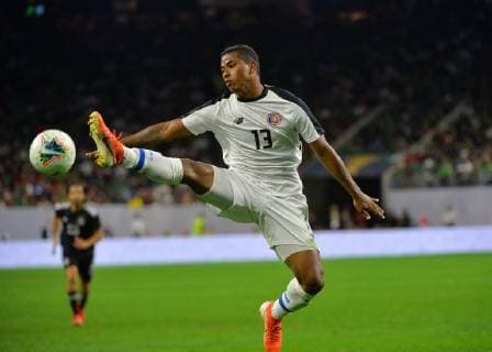 June 29, 2019: Costa Rica midfielder, Allan Cruz (13), leaps for the ball during the 2019 CONCACAF Gold Cup, quarter final match between Mexico and Costa Rica, at NRG Stadium in Houston, TX. Mandatory Credit: Sports South Media CSM 2019 CONCACAF Gold Cup: Mexico vs Costa Rica Jun 29 - ZUMAc04_ 20190629_zaf_c04_215 Copyright: xKevinxLangleyx