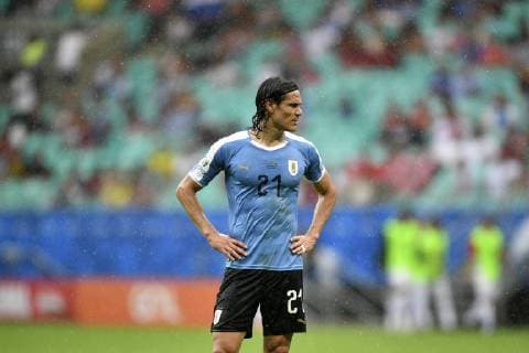 (190630) -- SALVADOR, June 30, 2019 -- Uruguay s Edinson Cavani looks on during the Copa America 2019 quarterfinal match between Uruguay and Peru in Salvador, Brazil, June 29, 2019. Peru won 5-4 in penalty shoot-out. ) (SP)BRAZIL-SALVADOR-FOOTBALL-COPA AMERICA 2019-PERU VS URUGUAY XinxYuewei 