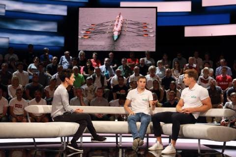 DUNJA HAYALI, MARTIN SAUER, RICHARD SCHMIDT DAS AKTUELLE SPORTSTUDIO ZDF MAINZ 