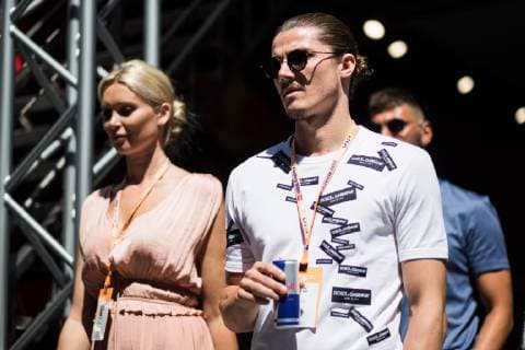 FORMULA 1 - GP of Austria 2019 SPIELBERG,AUSTRIA,30.JUN.19 - MOTORSPORTS, FORMULA 1 - Grand Prix of Austria, Red Bull Ring. Image shows Marcel Sabitzer and his girlfriend. GEPAxpictures xDanielxGoetzhaber