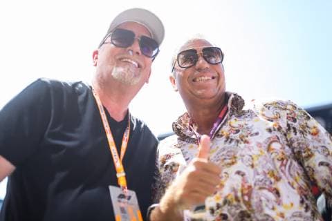 FORMULA 1 - GP of Austria 2019 SPIELBERG,AUSTRIA,30.JUN.19 - MOTORSPORTS, FORMULA 1 - Grand Prix of Austria, Red Bull Ring. Image shows Gerry Friedle aka DJ Oetzi and Kai Ebel (RTL). GEPAxpictures xDanielxGoetzhaber