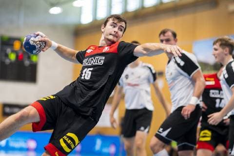 Kloten, Germany 30 June 2019 Handball, DHB U21 international Airport Trophy Switzerland vs. Germany Hendrik Schreiber Germany HSG Wetzlar Kloten Sporthalle Ruebisbach Switzerland