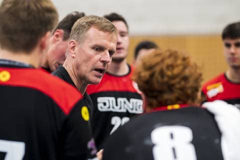 Kloten, Germany 30 June 2019 Handball, DHB U21 international Airport Trophy Switzerland vs. Germany Coach Martin Heuberger Germany Kloten Sporthalle Ruebisbach Switzerland