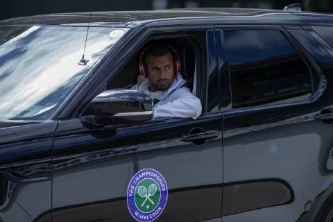 30th June 2019,The All England Lawn Tennis and Croquet Club, London, England; Wimbledon tennis tournament preview day; Nick Kyrgios (AUS) leaves Sundays practice by car  ActionPlus12149368 ShaunxBrooks