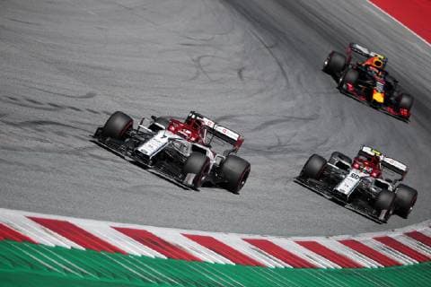 Photo4 LaPresse 30 06 2019 Spielberg, Austria Grand Prix Formula One Austria 2019 In the pic: Kimi Raikkonen (FIN) Alfa Romeo Racing C38, Antonio Giovinazzi (ITA) Alfa Romeo Racing C38, Pierre Gasly (FRA) Red Bull Racing RB15  Copyright: xPhoto4 LaPressex