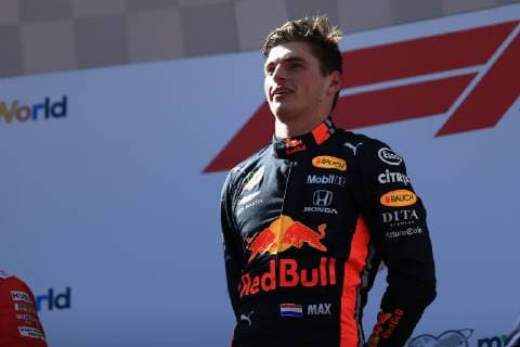30th June 2019, Red Bull Ring, Spielberg, Austria; FIA Formula 1 Grand Prix, Race Day; Aston Martin Red Bull Racing, Max Verstappen takes the win in Austria and celebrates on the podium  ActionPlus12149458 Octane