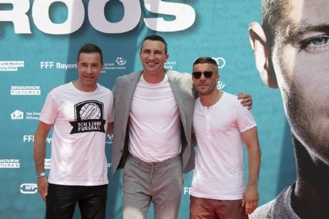 Kroos The Film World Premiere Cinedom Cologne Germany Date 30 06 2019 From left Kai Plum Wladimir Klitschko Lukas Podolski