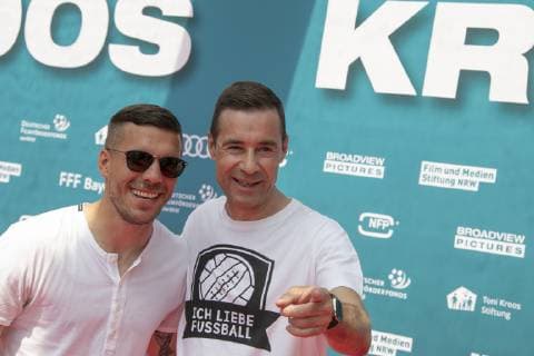 Kroos The Film World Premiere Cinedom Cologne Germany Date 30 06 2019 From left Lukas Podolski Kai Plum