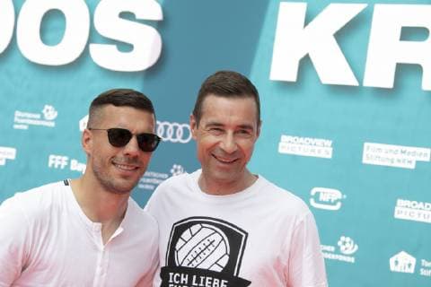 Kroos The Film World Premiere Cinedom Cologne Germany Date 30 06 2019 From left Lukas Podolski Kai Plum