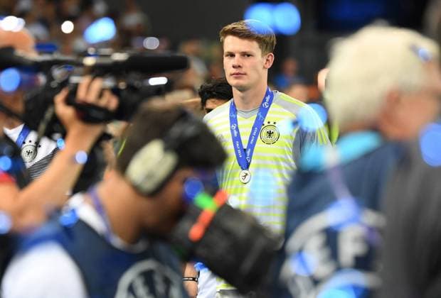 30 06 2019, xkvx, Soccer Soccer U21 EM Final 2019, Spain Germany emspor, v l Alexander Nuebel Germany U21 disappointed, looking disappointed, dissapointed Udine