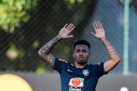 Brazil s national soccer team player Gabriel Jesus participates in a training session at the Altetico Mineiro training center, in Belo Horizonte, Brazil, 01 July 2019. Brazil will face Argentina in a Copa America 2019 semifinal match tomorrow. Brazil s national soccer team training session !ACHTUNG: NUR REDAKTIONELLE NUTZUNG!  Copyright: xYurixEdmundox COPAME2334 20190702-636976234565809290