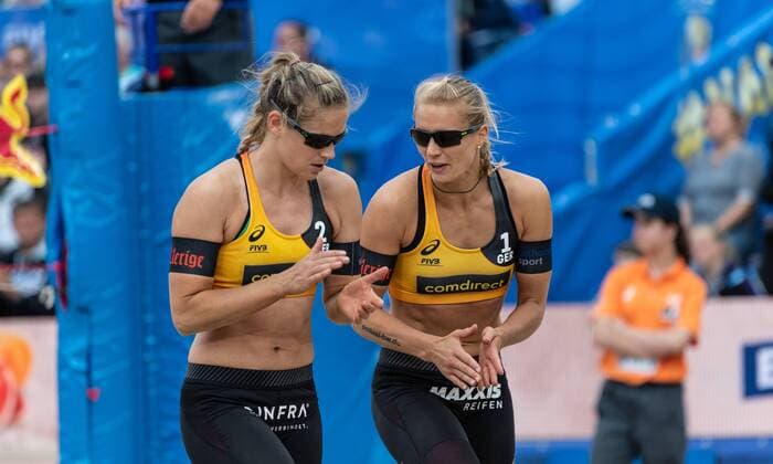 FIVB Beach Volleyball World Championships Hamburg 2019 02 07 2019 Cinja Tillmann GER , Kim Behrens GER FIVB Beach Volleyball World Championships Hamburg 2019 on 02 07 2019, Hamburg xPWx