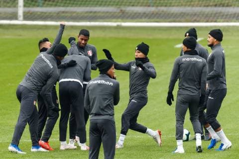Peru s national soccer team players during a trainig session in Porto Alegre, Brazil, 02 July 2019. Peru will face Chile as part of Copa America 2019 semifinals on 03 July. Peru s national soccer team trainig session !ACHTUNG: NUR REDAKTIONELLE NUTZUNG!  Copyright: xJoséxMéndezx COPAME2461 20190702-636976878393758355