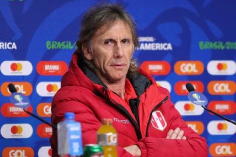 July 2nd 2019, Mineirao, Belo Horizonte, Brazil; Copa America International football, semi final, Brazil versus Argentina; Pre game press conference, PK, Pressekonferenz for Peru, Head coach Ricardo Gareca  ActionPlus12150026 MaxxPeixoto