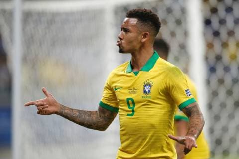 Sport Bilder des Tages Brazilian Gabriel Jesus celebrates after scoring the 1-0 lead during the Copa America 2019 semi-finals soccer match between Brazil and Argentina, at Mineirao Stadium in Belo Horizonte, Brazil, 2 July 2019. Brazil vs. Argentina !ACHTUNG: NUR REDAKTIONELLE NUTZUNG!  Copyright: xThomasxSantosx SCA23121 20190703-636977195111147881