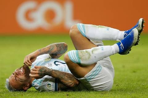 Brazil vs. Argentina BELO HORIZONTE, MG - 02.07.2019: BRAZIL VS. ARGENTINA - Nicolás Otamendi of Argentina during a match between Brazil and Argentina, valid for the semifinal of Copa América 2019, held on Tuesday (02) at the Estádio do Mineirão in Belo Horizonte, MG. (Photo: Marcelo Machado de Melo Fotoarena) x1757548x  MarceloxMachadoxdexMelo