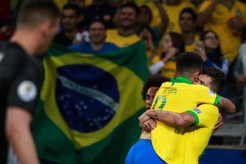 Brazil vs. Argentina BELO HORIZONTE, MG - 02.07.2019: BRAZIL VS. ARGENTINA - Roberto Firmino scored the second goal of Brazil during a match between Brazil and Argentina, valid for the semifinal of Copa America 2019, held on Tuesday (02) at the Estádio do Mineirão in Belo Horizonte, MG. (Photo: Dudu Macedo Fotoarena) x1757561x  DuduxMacedo