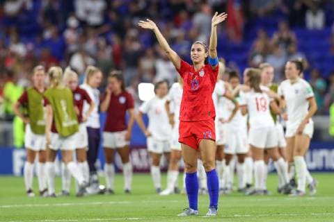 Sport Bilder des Tages July 2, 2019, Lyon, France: Alex Morgan of the United States during match against England game valid for the semifinals of the World Cup of Women s Soccer in the Stadium of Lyon in France on Tuesday, 02. Soccer 2019: Women s World Cup: Semi Final: USA 2:1 England - ZUMAc233 20190702_sha_c233_219 Copyright: xVanessaxCarvalhox