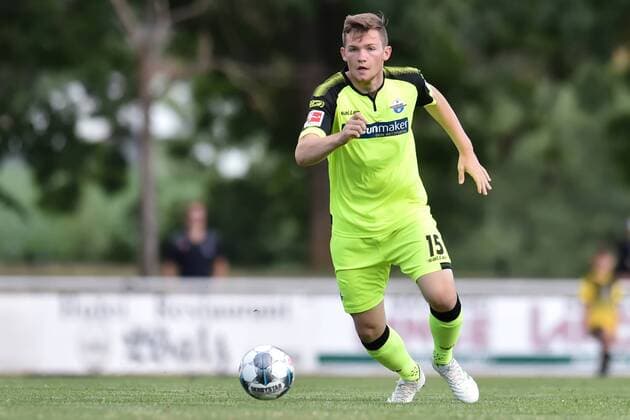 Football test match VfB Salzkotten SC Paderborn 07 on 03 07 2019 at Hederauenstadion in Salzkotten Luca Kilian Paderborn on the ball MT