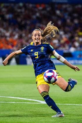 190703 Kosovare Asllani of Sweden during the FIFA Womens World Cup semi final match between Netherlands and Sweden on July 3, 2019 in Lyon Photo Simon Hastegard Image Source Code SH 180100 bbeng soccer football soccer womens women women france france world cup world championships 2019 world championships world championship fifa women s world cup 2019 world cup semifinal semi final knockout stage sweden sweden netherlands netherlands,  Copyright: SIMONxHASTEGARD BB190703SH134