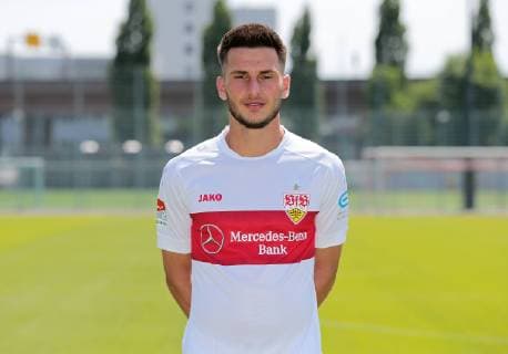 FOOTBALL 2 BUNDESLIGA SAISON 2019 2020 03 07 2019 Photo shoot at VfB Stuttgart Leon Dajaku VfB Stuttgart