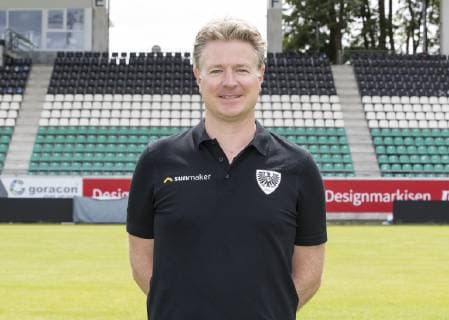 Dr Tim Hartwig SC Prussia Münster 3 League, Portrait date 2019 2020 DFB regulations prohibit any use of photographs as image sequences and or quasi video Copyright: xKirchner MarcoxSteinbrennerx