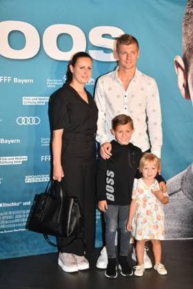Toni Kroos with wife Jessica and children Leon and Amelie Premiere of the feature film Kroos Mathäser Filmpalast Kino München 04 July 2019
