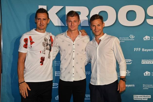 Miroslav Klose, Toni Kroos and Joshua Kimmich Premiere of the feature film Kroos Mathäser Filmpalast Kino München 04 July 2019