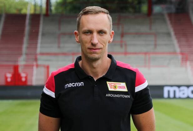 Christopher Busse Reha Trainer Sports Soccer Soccer Bundesliga Men DFL Portrait Date Season 2019 2020 06 07 2019 Team Photo 1 FC Union Berlin FCU Squad, Presentation, Press Date