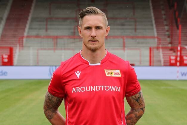 Sebastian Polter Sport Soccer Soccer Bundesliga Men DFL Portrait date Season 2019 2020 06 07 2019 Team photo 1 FC Union Berlin FCU Squad, introduction, presentation, press conference