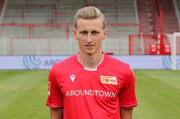 Joshua Mees Sport Soccer Soccer Bundesliga Men DFL Portrait date Season 2019 2020 06 07 2019 Team photo 1 FC Union Berlin FCU Squad, introduction, presentation, press conference