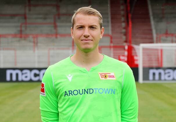 Goalkeeper Jakob Busk Sport Football Football Bundesliga Men DFL Portrait Date Season 2019 2020 06 07 2019 Team Photo 1 FC Union Berlin FCU Squad, Presentation, Press Date