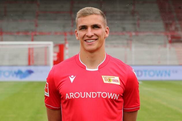 Grischa Prömel Sport Football Soccer Bundesliga Men DFL Portrait Date Season 2019 2020 06 07 2019 Team Photo 1 FC Union Berlin FCU Squad, Presentation, Press Event