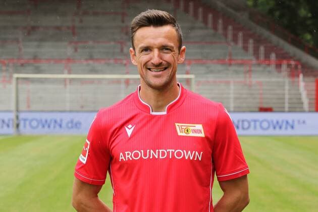 Christian Gentner Sport Soccer Soccer Bundesliga Men DFL Portrait date Season 2019 2020 06 07 2019 Team photo 1 FC Union Berlin FCU Squad, presentation, press conference